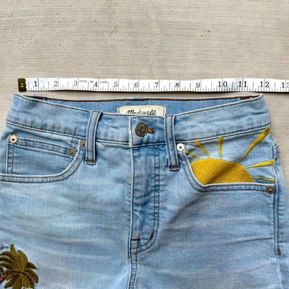 Madewell High-Rise Denim Shorts: Sun Embroidered Edition size 23 - Picture 7 of 9
